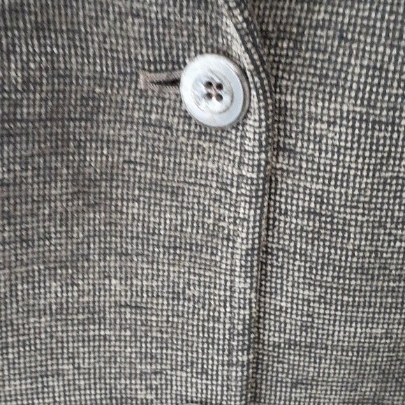 Saks Fifth Avenue jacket 8p 8 p black tan blazer quiet luxury old money classic - Picture 4 of 7